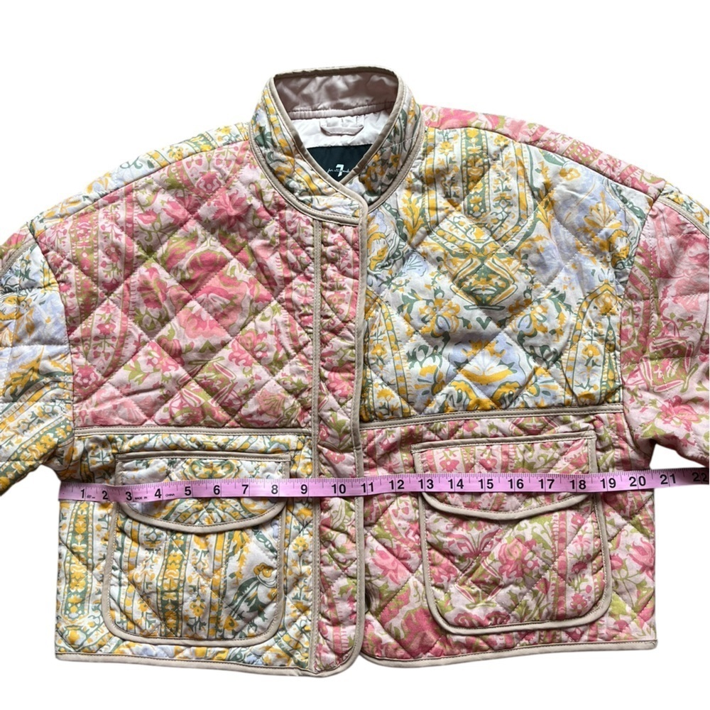Cropped Cotton Patchwork Jacket Size Small. - image 7
